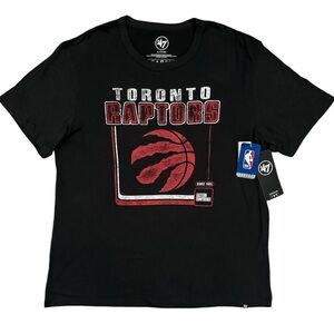 NBA NWT TORONTO RAPTORS Black Logo T Shirt in XL